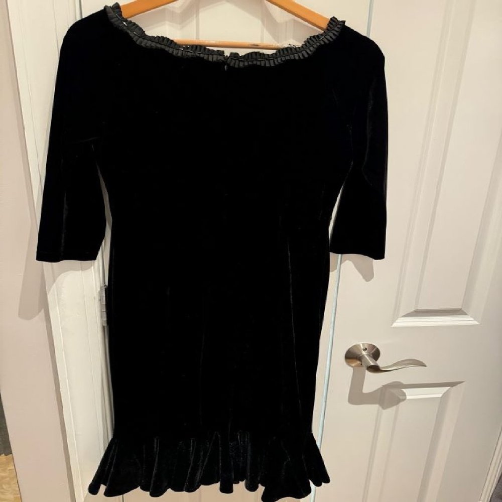 MISSLOOK Black Velvet Evening/Cocktail Dress Size 4
